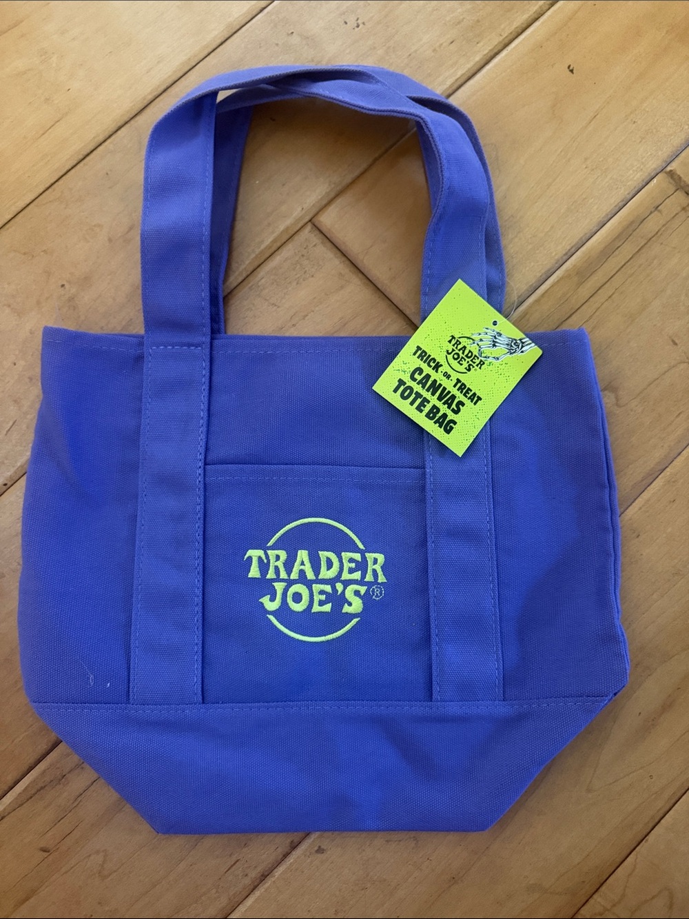 Trader Joe's Purple Canvas Tote Bag